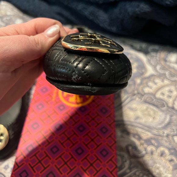 Black Quilted Tory Burch Minnie flats. - Picture 5 of 6